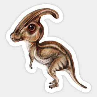 Parasaurolophus Chibi Dino Sticker